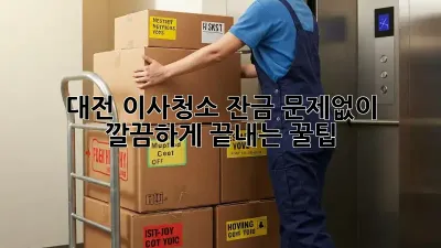 🏡 대전 이사청소, 잔금 문제없이 깔끔하게 끝내는 꿀팁! 💰
